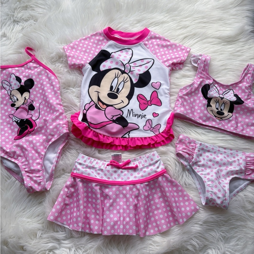 Pink Minnie Mouse Swimwear Set NEW